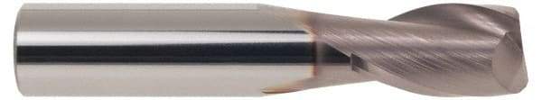 SGS - 1/16", 1/8" LOC, 1/8" Shank Diam, 1-1/2" OAL, 2 Flute, Solid Carbide Square End Mill - Single End, TiCN Finish, Spiral Flute, 30° Helix, Centercutting, Right Hand Cut, Right Hand Flute, Series 17 - Americas Industrial Supply