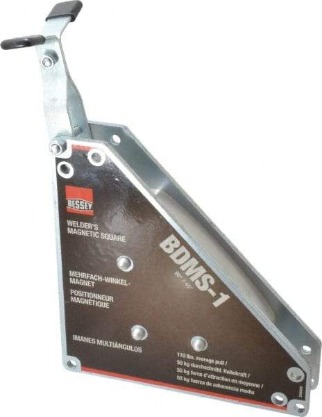 Bessey - 8" Wide x 1-5/8" Deep x 8" High Magnetic Welding & Fabrication Square - 100 Lb Average Pull Force - Americas Industrial Supply