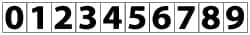 NMC - Magnetic Number Set - Black on White, 10 Piece - Americas Industrial Supply