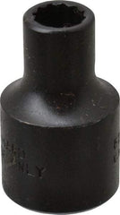 Proto - 1/4", 3/8" Drive, Standard Hand Socket - 12 Points, 1-3/32" OAL, Alloy Steel, Black Finish - Americas Industrial Supply