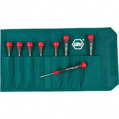 Wiha - 8 Piece Torx Screwdriver Set - Bit Sizes: Torx T1, T2, T3, T4, T5, T6, T-7 & T-8 - Americas Industrial Supply