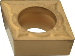 Interstate - CCMT32.51 IF Grade IG125T Carbide Turning Insert - TiN/Al2O3/TiCN Finish, 80° Diamond, 3/8" Inscr Circle, 5/32" Thick, 1/64" Corner Radius - Americas Industrial Supply