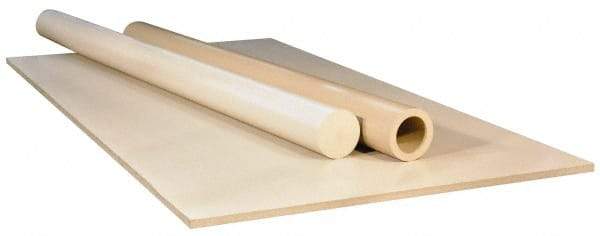 Made in USA - 1/2" Thick x 6" Wide x 1' Long, PEEK Sheet - Natural, Rockwell R-126 Hardness, +0.020 Tolerance - Americas Industrial Supply