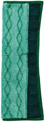 Rubbermaid - 17-1/2" Long x 12" Wide Microfiber Dust Mop Pad - Quick Connect, Green - Americas Industrial Supply