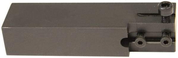 Hertel - HCE, Left Hand Cut, Indexable Cutoff Toolholder - 0.531 Max Depth of Cut, 25.4mm Shank Width, 1/2" Shank Height, 4-1/2" OAL - Americas Industrial Supply