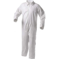 KleenGuard - Size 2XL Film Laminate General Purpose Coveralls - White, Zipper Closure, Serged Seams - Americas Industrial Supply