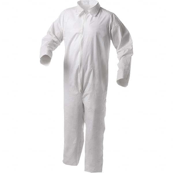 KleenGuard - Size 3XL Film Laminate General Purpose Coveralls - White, Zipper Closure, Serged Seams - Americas Industrial Supply