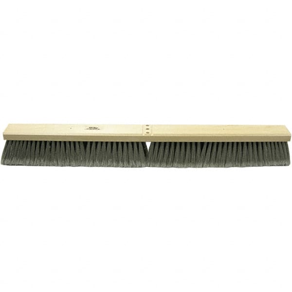 Weiler - 24" Medium Duty Polyester Push Broom - 3" Bristle Length, Wood Block, Bolt-On Handle Connection, Handle Sold Separately - Americas Industrial Supply