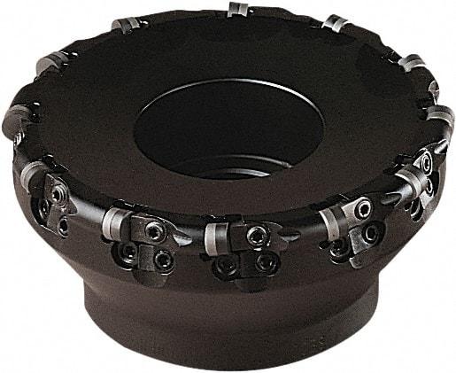 Seco - 169.5mm Cut Diam, 4.5mm Max Depth, 40mm Arbor Hole, 11 Inserts, RN.N 0903, SNEX 1203 Insert Style, Indexable Copy Face Mill - 6,400 Max RPM, 63mm High - Americas Industrial Supply