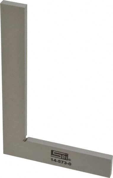 SPI - 5" Blade Length, 3" Base Length Steel Square - 0.0013" Accuracy, Beveled Edge - Americas Industrial Supply