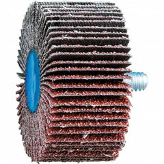 PFERD - 2" Diam x 1" Face Width, Aluminum Oxide Coated Mounted Flap Wheel - 1/4-20 Threaded Mount, 40 Grit, 23,000 Max RPM - Americas Industrial Supply