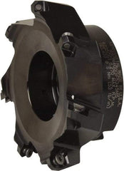 Kennametal - 4" Cut Diam, 1-1/4" Arbor Hole, 3.5mm Max Depth of Cut, 43° Indexable Chamfer & Angle Face Mill - 7 Inserts, OF.T 06L5... Insert, Right Hand Cut, 7 Flutes, Series KSOM Mini - Americas Industrial Supply