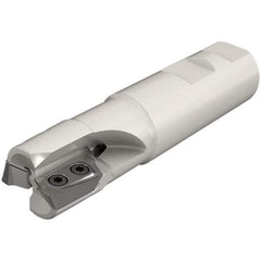 Iscar - 1" Cut Diam, 0.709" Max Depth of Cut, 1" Shank Diam, 4" OAL, Indexable Square Shoulder End Mill - HP AD.. 1906.. Inserts, Weldon Shank, 90° Lead Angle, Through Coolant, Series Heliplus - Americas Industrial Supply