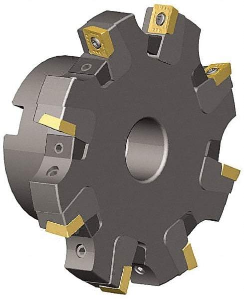 Kennametal - Shell Mount Connection, 0.551" Cutting Width, 0.872" Depth of Cut, 4" Cutter Diam, 1" Hole Diam, 6 Tooth Indexable Slotting Cutter - KSSS Toolholder, SPCT, SPET, SPPT Insert - Americas Industrial Supply