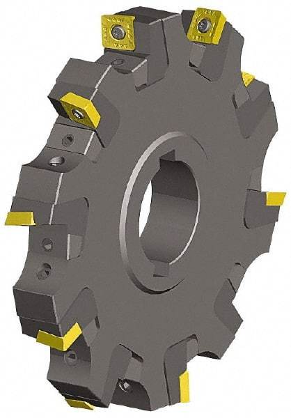 Kennametal - Arbor Hole Connection, 0.713" Cutting Width, 1.331" Depth of Cut, 5" Cutter Diam, 1-1/2" Hole Diam, 8 Tooth Indexable Slotting Cutter - KSSS Toolholder, SDCT, SDCW, SDET, SDPT Insert - Americas Industrial Supply