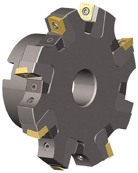 Kennametal - Shell Mount Connection, 0.709" Cutting Width, 1" Depth of Cut, 5" Cutter Diam, 1-1/4" Hole Diam, 8 Tooth Indexable Slotting Cutter - KSSS Toolholder, SDCT, SDCW, SDET, SDPT Insert - Americas Industrial Supply