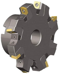 Kennametal - Arbor Hole Connection, 0.817" Cutting Width, 1.831" Depth of Cut, 6" Cutter Diam, 1-1/2" Hole Diam, 10 Tooth Indexable Slotting Cutter - KSSS Toolholder, SDCT, SDCW, SDET, SDPT Insert - Americas Industrial Supply