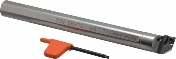 Kennametal - 0.93" Min Bore Diam, 7.96" OAL, 3/4" Shank Diam, L-SCLP Indexable Boring Bar - 1.3" Max Bore Depth, CP.. Insert, Screw Holding Method - Americas Industrial Supply
