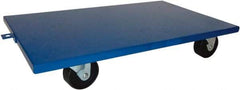 PRO-SOURCE - 2,000 Lb Capacity Steel Lip Down Dolly - 30" Long x 18" Wide, 4" Wheels - Americas Industrial Supply