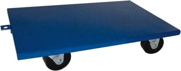 PRO-SOURCE - 1,600 Lb Capacity Steel Lip Down Dolly - 30" Long x 18" Wide, 4" Wheels - Americas Industrial Supply