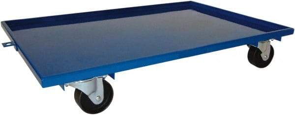 PRO-SOURCE - 1,600 Lb Capacity Steel Lip Up Dolly - 27" Long x 16" Wide, 4" Wheels - Americas Industrial Supply