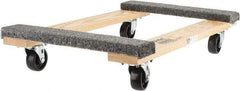 PRO-SOURCE - 900 Lb Capacity Hardwood Furniture Dolly - 30" Long x 18" Wide x 4-1/2" High, 3" Wheels - Americas Industrial Supply