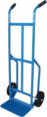 PRO-SOURCE - 800 Lb Capacity 47" OAH Hand Truck - 8 x 14" Base Plate, Dual Grip Handle, Cast Iron, Mold-On Rubber Wheels - Americas Industrial Supply