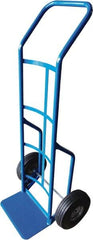 PRO-SOURCE - 600 Lb Capacity 52" OAH Hand Truck - 8 x 14" Base Plate, Continuous Swept Back Handle, Steel, Full Pneumatic Wheels - Americas Industrial Supply