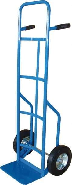 PRO-SOURCE - 600 Lb Capacity 53" OAH Hand Truck - 8 x 14" Base Plate, High Back Dual Grip Handle, Steel, Full Pneumatic Wheels - Americas Industrial Supply