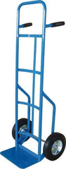 PRO-SOURCE - 600 Lb Capacity 53" OAH Hand Truck - 8 x 14" Base Plate, High Back Dual Grip Handle, Steel, Full Pneumatic Wheels - Americas Industrial Supply