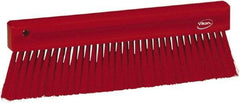 Vikan - Polyester Counter Brush - 2" Bristle Length, 11" Long x 1-1/4" Wide Head, Red - Americas Industrial Supply