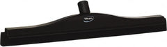 Vikan - 20" Foam Rubber Blade Bench Squeegee - Double Edge, Black, Plastic Holder - Americas Industrial Supply