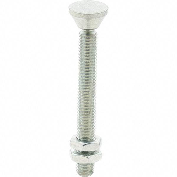 De-Sta-Co - M8 Carbon Steel Swivel Foot Tip Clamp Spindle Assembly - 62.48mm Thread Length, 72.9mm OAL, 0.63" Tip Surface Diam, Use with Toggle Clamps - Americas Industrial Supply