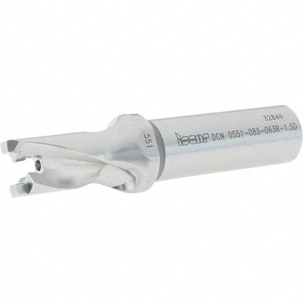 Iscar - 0.551" to 0.567" Diam, 1.5xD, 0.83" Max Depth, 5/8" Shank Diam, 3.51" OAL, Replaceable-Tip Drill - FCP, ICK, ICK-2M, ICM, ICN, ICP, iCP-2M Insert, 14 Seat Size, 93845733 Toolholder, Series SumoCham - Americas Industrial Supply