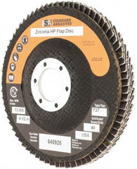 Standard Abrasives - Flap Disc - Polyester Backing, Arbor Attaching System - Americas Industrial Supply