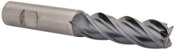 Kennametal - 3/4", 2-1/4" LOC, 3/4" Shank Diam, 5" OAL, 4 Flute, Solid Carbide Square End Mill - Single End, AlTiN Finish, Spiral Flute, Variable° Helix, Centercutting, Right Hand Cut, Right Hand Flute, Series HPHV - Americas Industrial Supply