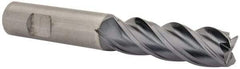 Kennametal - 3/4", 2-1/4" LOC, 3/4" Shank Diam, 5" OAL, 4 Flute, Solid Carbide Square End Mill - Single End, AlTiN Finish, Spiral Flute, Variable° Helix, Centercutting, Right Hand Cut, Right Hand Flute, Series HPHV - Americas Industrial Supply