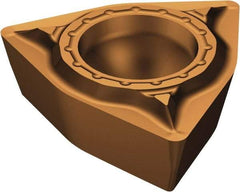 Sandvik Coromant - WPMT21.50 MF Grade 1125 Carbide Turning Insert - TiAlN/AlCr2O3 Finish, 80° Trigon, 1/4" Inscr Circle, 3/32" Thick, 0.2mm Corner Radius - Americas Industrial Supply