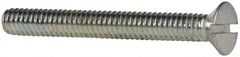 Value Collection - 1/4-20 UNC, 2-1/4" OAL Slotted Drive Machine Screw - Flat Head, Grade 2 Steel, Zinc-Plated Finish, Without Washer - Americas Industrial Supply
