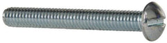 Value Collection - 5/16-18 UNC, 2-1/2" Length Under Head Slotted Drive Machine Screw - Round Head, Grade 2 Steel, Zinc-Plated Finish, Without Washer - Americas Industrial Supply