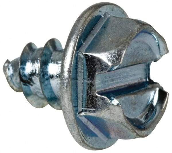 Value Collection - #8 Hex Washer Head Slotted Sheet Metal Screw - Steel, 1/4" Length Under Head, Grade 2 - Americas Industrial Supply