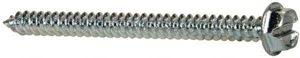 Value Collection - #8 Hex Washer Head Slotted Sheet Metal Screw - Steel, 2" Length Under Head, Grade 2 - Americas Industrial Supply