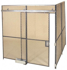 Folding Guard - 20' Long x 15" Wide, Woven Wire Room Kit - 2 Walls - Americas Industrial Supply