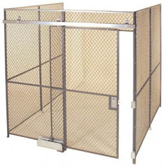 Folding Guard - 10' Long x 10" Wide, Woven Wire Room Kit - 3 Walls - Americas Industrial Supply