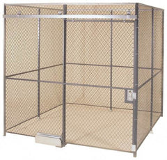 Folding Guard - 20' Long x 10" Wide, Woven Wire Room Kit - 4 Walls - Americas Industrial Supply