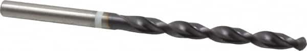Accupro - 4.5mm 118° Cobalt Jobber Drill - TiAlN Finish, Right Hand Cut, Parabolic Flute, Straight Shank, 80mm OAL, DX Point - Americas Industrial Supply