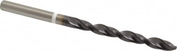 Accupro - 7/32" 118° Cobalt Jobber Drill - TiAlN Finish, Right Hand Cut, Parabolic Flute, Straight Shank, 93mm OAL, DX Point - Americas Industrial Supply
