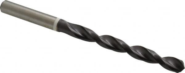 Accupro - 7.5mm 118° Cobalt Jobber Drill - TiAlN Finish, Right Hand Cut, Parabolic Flute, Straight Shank, 109mm OAL, DX Point - Americas Industrial Supply