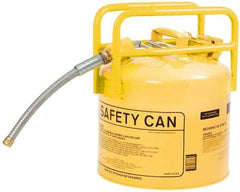 Eagle - 5 Gal Galvanized Steel Type II DOT Safety Can - 15-3/4" High x 12-1/2" Diam, Yellow - Americas Industrial Supply