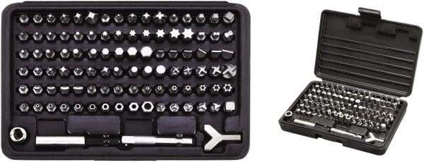 VEGA Industries - 100 Piece, 1/4" Drive Screwdriver Bit Set - #0 to #4 Phillips, 5/64 to 5/16" Hex, T6 to T50 Torx - Americas Industrial Supply